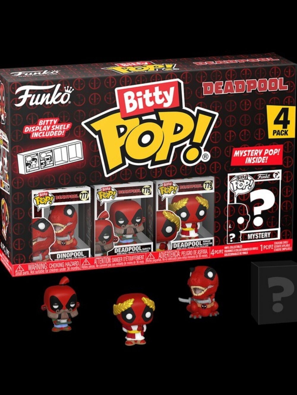 New! Funko Pop! Deadpool - Dinopool Bitty Pop! 4-Pack